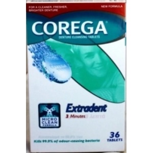 COREGA КОРЕГА ПОЧИСТВАЩИ ТАБЛЕТКИ ЗА ЗЪБНИ ПРОТЕЗИ 36 ТАБЛЕТКИ / COREGA EXTRADENT 36' s