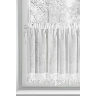EUROFIRANY KRÁTKA VIANOČNÁ ZÁCLONA NA PÁSKE XMAS 60X150 CM HVIEZDY