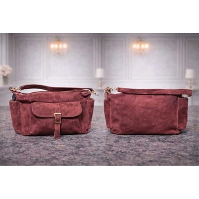 Max Original Leather Dámska kožená kabelka bordo 6