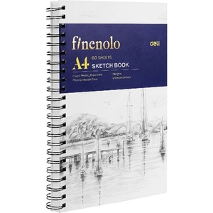 Deli Deli Finenolo, A4, изправен, 160 g/m2, спирала, бяла хартия за рисуване DEC275 (DEC275)
