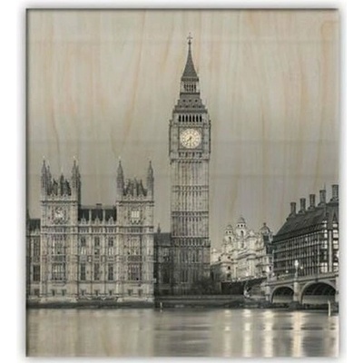 Obraz dřevěný: Big Ben, 450x520