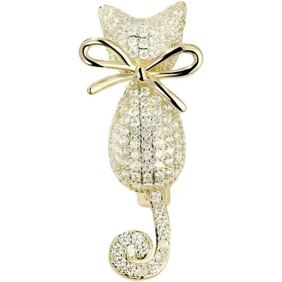 Gaira brož Kočička 32131 zlatá – Zboží Mobilmania