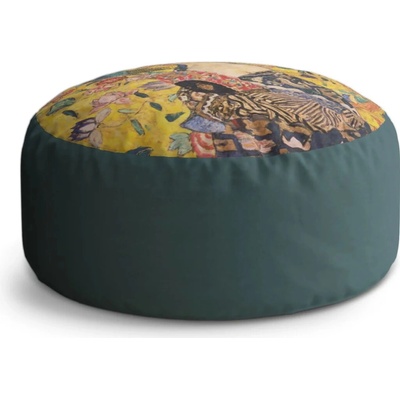 Sablio Taburet Circle Dáma s vejárom - Gustav Klimt: 38x48 cm