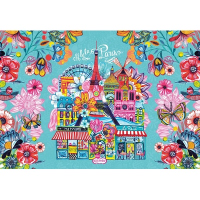 Bluebird Puzzle - Puzzle Paris of flowers - 1 000 piese