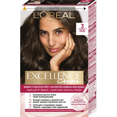 L'Oréal Paris Excellence farba na vlasy 3 Tmavá hnedá