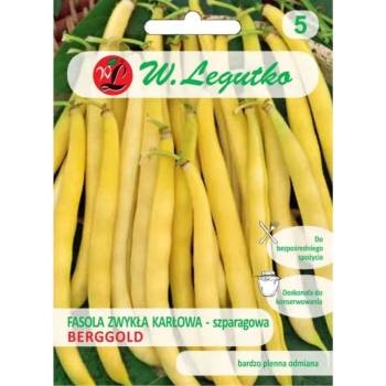 W. Legutko Berggold жълтоплодни джуджета зелен фасул - ранен сорт