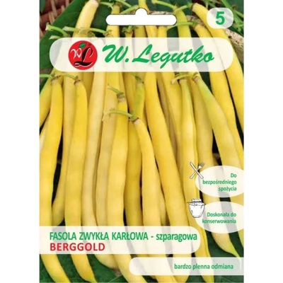 W. Legutko Berggold жълтоплодни джуджета зелен фасул - ранен сорт