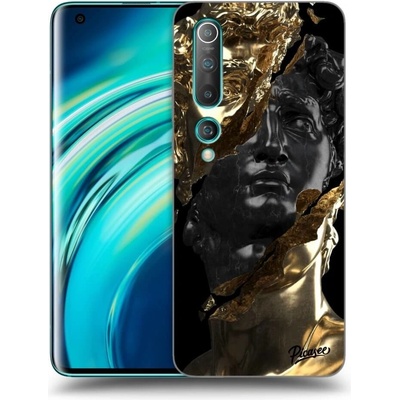 Pouzdro Picasee silikonové Xiaomi Mi 10 - Black Gold černé