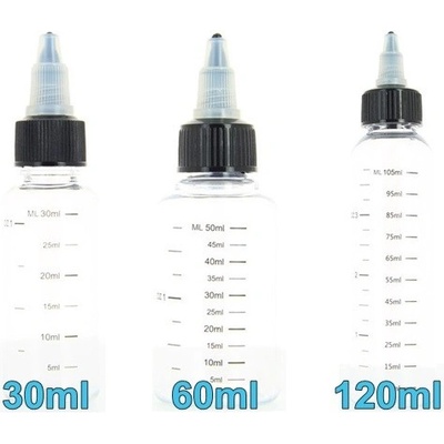 Microcig Prázdná lahvička s twist uzávěrem a ryskou 60ml – Zboží Dáma