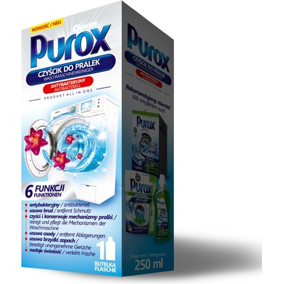 Purox gelový čistič práčky s antibakteriálným účinkom 250 ml