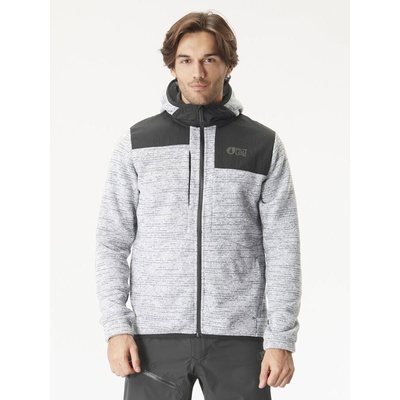 Picture Ambroze Polartec GREY MELANGE-BLACK mikiny na zip černá