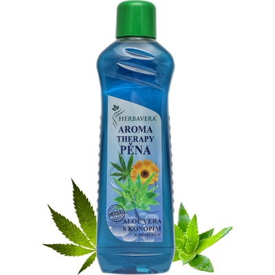 Herbavera Aroma Therapy pena do kúpeľa s aloe vera a konope 1000 ml