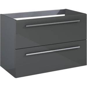 Roca Базов шкаф, с две чекмеджета Kwadro Plus, 798x384x530 mm, антрацитно сиво (A857970153)