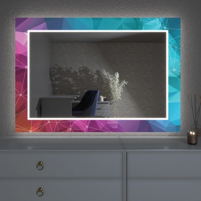 Artalo LED zrcadlo s dekorem D4 50 x 50 cm