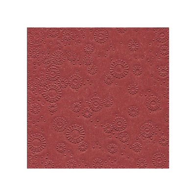 Paper design Ubrousky vytlačované bordové 16 ks - ubrousek s vytlačeným dekorem 33 cm x 33 cm na slavnostní svatební tabuli