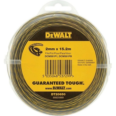 DEWALT Квадратна корда за тример DeWALT DT20650 - 2 мм, 15.2 м (DT20650-QZ)