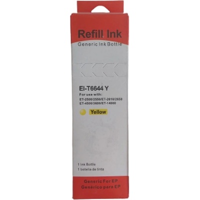 Neomax Мастило за Epson EcoTank L100/L110/L111/L120/L130/L132/L200/L210/L220/L211/L222/L30x/L310/L312/L313/L35x/L36x/L455/L456/L55x/L565/L655/L8xx, ET 2500/2550/4500/4550/3600/14000/16500 - Yellow - EI-T6644 (EI-T6644)