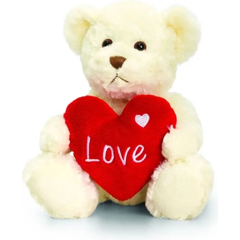 Image 1 of Keel Toys За влюбени - Мече Бакстър със сърце - бяло - 25 см - Keel Toys