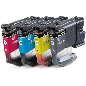 Brother LC521VAL глава и патрон за мастиленоструен принтер 4 броя Оригинал Черен, Синьо-зелен, Пурпурен, Жълт (LC521VAL) (LC521VAL)