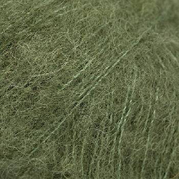 DROPS Design Brushed Alpaca Silk Uni Colour 32 Moss Green Плетива прежда (109832)