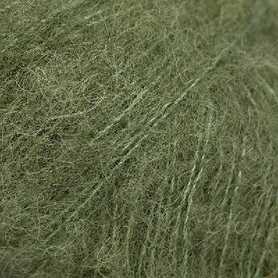 DROPS Design Brushed Alpaca Silk Uni Colour 32 Moss Green Плетива прежда (109832)