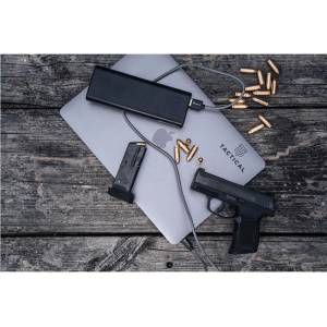 Tactical Здрав кевларен кабел с въжена оплетка за устройства с USB-C порт (100 см) - Tactical Fast Rope Kevlar USB-A to USB-C Cable 40W (сив)