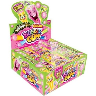 JohnyBee žuvačky 18ks color bubble gum 630g