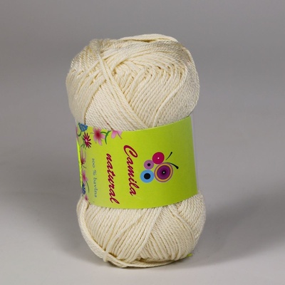 Pletací / háčkovací příze Storex CAMILA NATURAL 172 béžová, jednobarevná, 50g/125m – Zboží Dáma