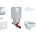 GROHE Uniset - Комплект за монтаж пред стена, тоалетна Alpha със седалка, бутон Skate Cosmopolitan, хром 38643SET-KD (38643SET-KD)