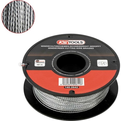 Řezací drát na kotouče, opezený, 50 m. KS Tools 140.2642