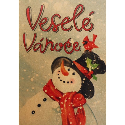 Přáníčko BeBechy - recyklovaný papír - Vánoce