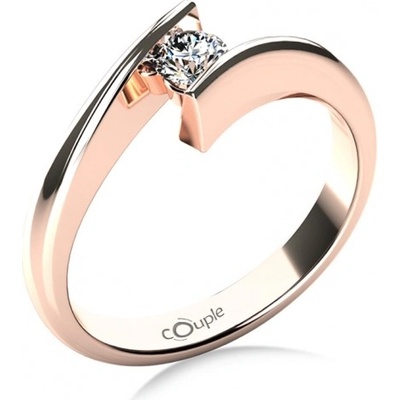Couple prsten Viky v růžovém zlatě s drobným briliantem 585 68 1 4069.4C00.0.55.FVS.000