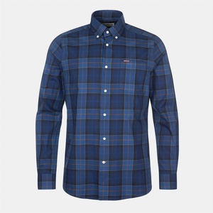 Barbour Риза с дълъг ръкав Barbour Wetheram Long Sleeve Tartan Shirt - Midnight TN54