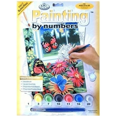 Royal Langnickel Malování podle čísel 22x30 cm- Motýli