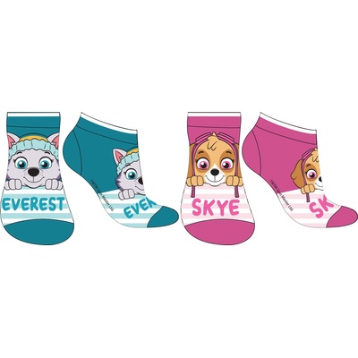 Paw Patrol 52341389 Tlapková patrola Dievčenské členkové ponožky ružová/ tyrkysová