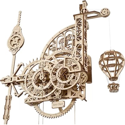 UGears Дървен 3D пъзел Ugears от 320 части - Стенен часовник с махало (U-70154 )