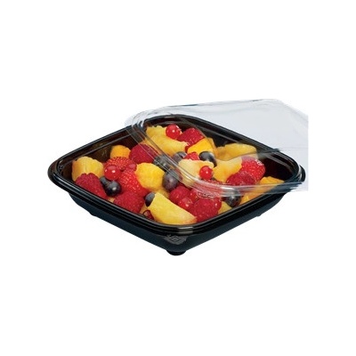 ECOFOL Plastová miska rPET 125x125x67 mm hranatá 500 ml transparentní krt/720 ks