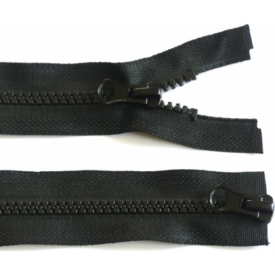 Kostěný zip no.5 rozepínací dvoucestný 100cm černý