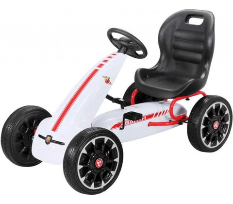 ABARTH white šlapací motokára