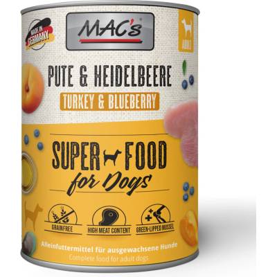 Mac´s Adult morčacie a čučoriedky 24 x 800 g