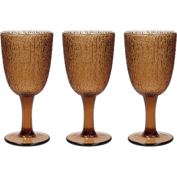 Tognana Комплект 3 стъклени чаши със столче davor, кехлибар (n3585j80amba)