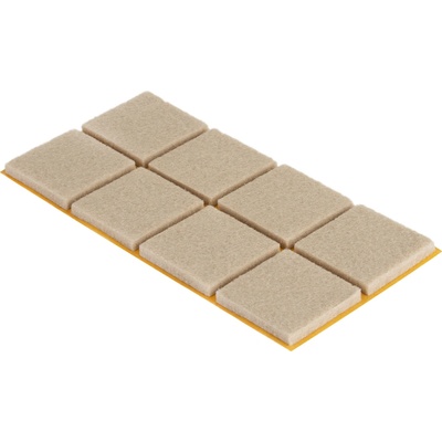 Walteco Filcové podložky 35x35mm, samolepiace, béžové, 8 ks , 85221