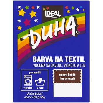 Duha barvy na textil Tmavě hnědá
