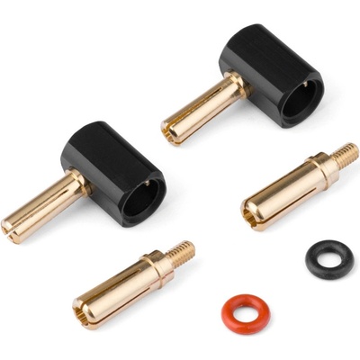 Yeah Racing Úhlový zlacený konektor pro Hardcase 4mm a 5mm