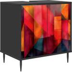 vidaXL Шкаф за баня HEESCH Черен дъб 60 x 40 x 61 см (8007418)