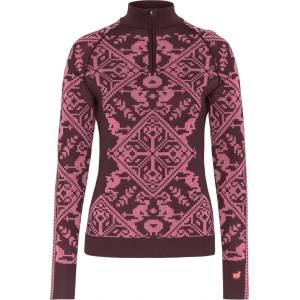 Kari Traa Дамско мериносово термобельо Kari Traa Women's Saga Half Zip Merino base layer - Cocoa Powder (105-6581-0413)