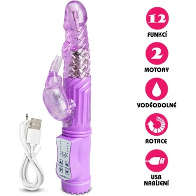 VšeNaSex.cz Rotační USB Rabbit Pearls Vibe