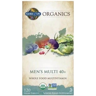 Garden of Life Organics Mens 40 Multi multivimín pre mužov od 40 rokov 120 tabliet