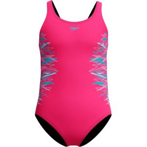 Speedo Детски бански костюм Speedo Kid's Placmement Muscleback Swimsuit - Margarita Pink / Mayan Blue - размер 164 (EU) (750-1573-0415)