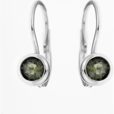 My Moldavite Stříbrné náušnice s vltavíny 2139-4